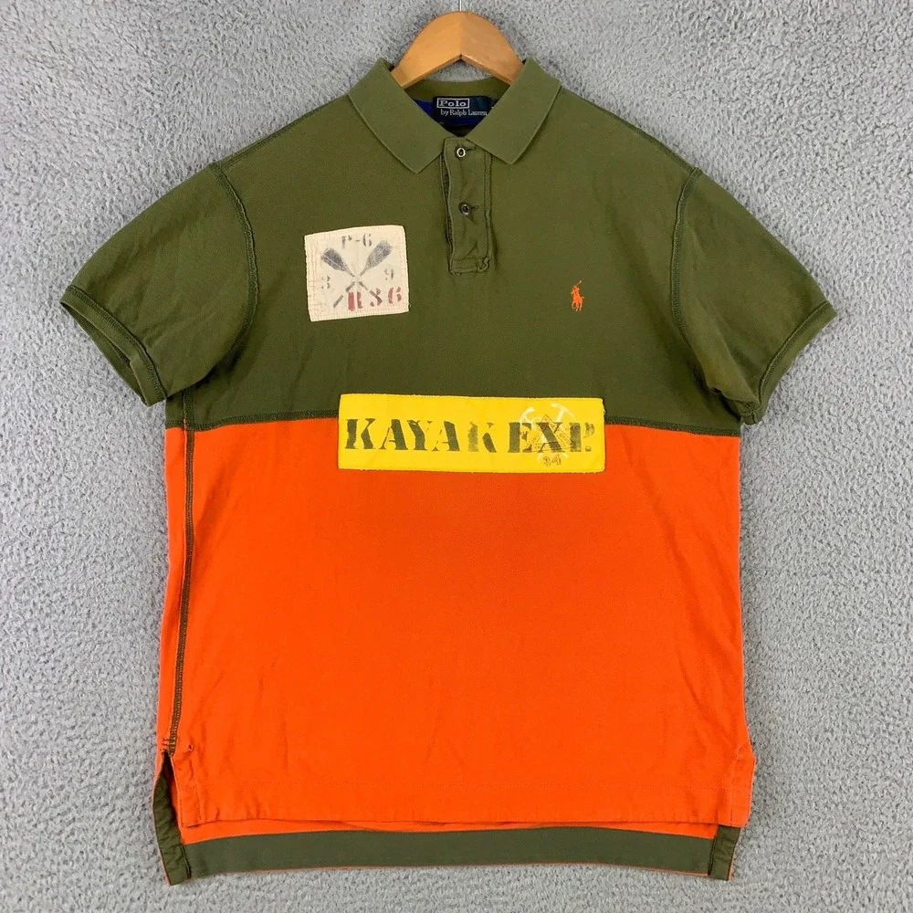 Polo Ralph Lauren Kayak Polo Shirt Men's Large L Expedition Rafting Rowing K1